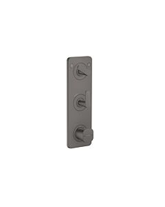 hansgrohe Axor Citterio C thermostat module 49700340 without structure, brushed black chrome, flush-mounted, with plate