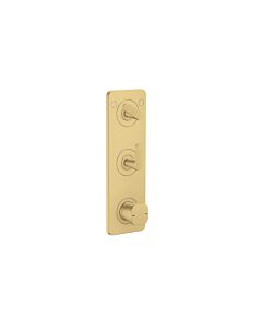 Hansgrohe Axor Citterio C Thermostatmodul 380/120, 49701250 Unterputz, mit Platte für 2 Verbraucher, Brushed Gold Optic