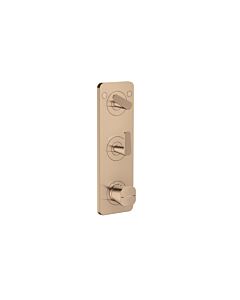 Hansgrohe Axor Citterio C Thermostatmodul 380/120, 49701300 Unterputz, mit Platte für 2 Verbraucher, Polished Red Gold