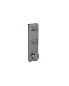 Hansgrohe Axor Citterio C Thermostatmodul 380/120, 49701330 Unterputz, mit Platte für 2 Verbraucher, Polished Black Chrome