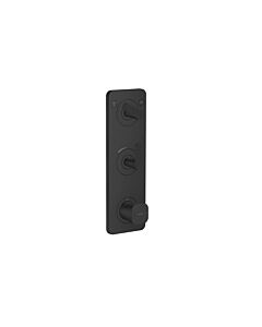 Hansgrohe Axor Citterio C thermostat module 380/120, 49701670 cubic cut, matt black, concealed, with plate