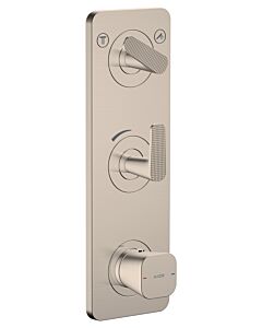 Hansgrohe Axor Citterio C Thermostatmodul 380/120, 49701820 cubic cut, brushed nickel, Unterputz, mit Platte