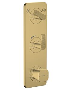 Hansgrohe Axor Citterio C module thermostat 380/120, 49701950 coupe cubique, laiton brossé, encastré, avec plaque