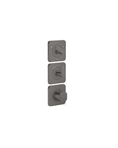 Hansgrohe Axor Citterio C Thermostatmodul 380/120, 49710340 ohne Struktur, brushed black chrome, Unterputz, mit Rosetten