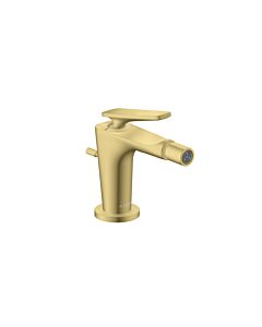 hansgrohe Axor Citterio C Einhebel-Bidetarmatur 49210950 mit Zugstangen Ablaufgarnitur, Brushed Brass