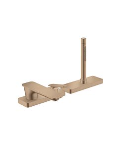 hansgrohe Axor Citterio C 3-Loch Einhebel-Wannenrandarmatur 49430310 mit sBox, Brushed Red Gold