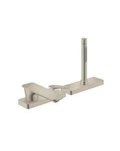 hansgrohe Axor Citterio C 3-Loch Einhebel-Wannenrandarmatur 49430820 ohne Struktur, brushed nickel, Ausladung 155mm