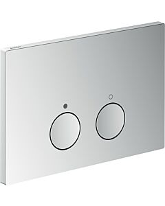 Plaque de déclenchement Hansgrohe Axor FlushPlate 42531000 pour double chasse d&#39;eau, en métal chromé