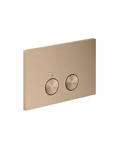 hansgrohe Axor FlushPlate Drückerplatte 42531310 für 2-Mengen-Spülung, Metall, brushed red gold