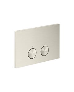 hansgrohe AXOR FlushPlate Drückerplatte 42531800 für 2-Mengen-Spülung, Metall, Edelstahl Finish
