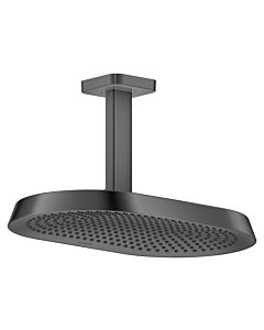 hansgrohe Axor ShowerSphere overhead shower 39757330 370x220mm, 2 jets, 10.4 l/min, ceiling connection, polished black chrome