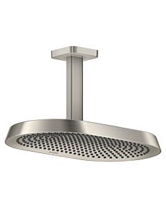 hansgrohe Axor ShowerSphere overhead shower 39757800 370x220mm, 2 jets, 10.4 l/min, ceiling connection, stainless steel finish