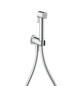 hansgrohe AXOR Bidette Showers Bidette Duschkopf 29240000 1 Strahlart rund für Kaltwasser mit Duschkopfhalterung und Duschschlauch 1,25 m, Chrom