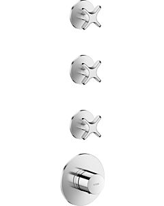 hansgrohe AXOR One Thermostatmodul 48713000 Unterputz, 3 Verbraucher, mit Kreuzgriff, chrom
