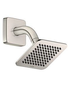Pommeau de douche AXOR Citterio C 28810800 2000 avec bras de douche à économie d&#39;eau, 120 x 120 mm, finition inox