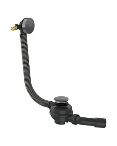 hansgrohe AXOR Exafill Komplettset 42540330 Wanneneinlauf, Ab- und Überlauf für Badewanne, polished black chrome