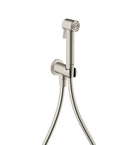 hansgrohe AXOR Bidette Showers Bidette shower head 29240800 2000 spray type round for cold water with shower head holder and shower hose 2000 ,25 m, stainless steel Optic