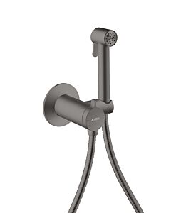 hansgrohe AXOR Bidette Showers Bidette Shower Head 29242340 2000 Round spray for mixed water with shower head holder and shower hose 2000 ,25 m, Brushed Black Chrome