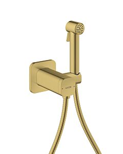 Pommeau de douche bidette AXOR hansgrohe 29243990 2000 Type de jet Softsquare pour eau mitigée avec support de pommeau de douche et flexible de douche 2000 , 25 m, aspect or poli