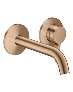 hansgrohe AXOR One single lever basin mixer 48170310 concealed for wall mounting with lever handle and spout 160 mm, brushed red gold