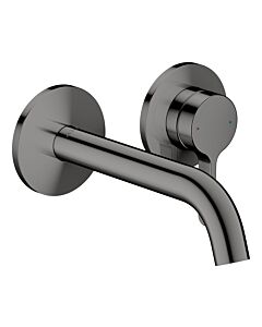 hansgrohe AXOR One Einhebel-Waschtischarmatur 48170330 Unterputz für Wandmontage mit Hebelgriff und Auslauf 160 mm, polished black chrome