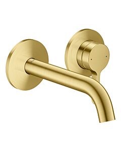 hansgrohe AXOR One Einhebel-Waschtischarmatur 48170950 Unterputz für Wandmontage mit Hebelgriff und Auslauf 160 mm, brushed brass