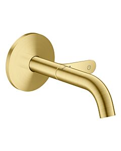 hansgrohe AXOR One Waschtischarmatur 48180950 Unterputz für Wandmontage Select mit Auslauf 160 mm, brushed brass