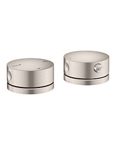 hansgrohe AXOR One 2-Loch Wannenrandarmatur 48470800 mit Thermostat, Edelstahl Finish