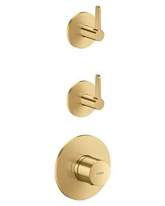 hansgrohe AXOR One Thermostatmodul 48722250 Unterputz, 2 Verbraucher, mit Hebelgriff, brushed gold optic