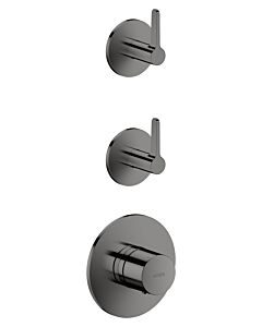 hansgrohe AXOR One Thermostatmodul 48722330 Unterputz, 2 Verbraucher, mit Hebelgriff, polished black chrome