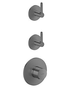 hansgrohe AXOR One Thermostatmodul 48722340 Unterputz, 2 Verbraucher, mit Hebelgriff, brushed black chrome