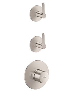 hansgrohe AXOR One Thermostatmodul 48722800 Unterputz, 2 Verbraucher, mit Hebelgriff, Edelstahl Finish