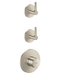 hansgrohe AXOR One Thermostatmodul 48722820 Unterputz, 2 Verbraucher, mit Hebelgriff, brushed nickel