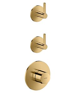 hansgrohe AXOR One Thermostatmodul 48722990 Unterputz, 2 Verbraucher, mit Hebelgriff, polished gold optic