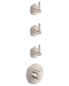hansgrohe AXOR One Thermostatmodul 48723800 Unterputz, 3 Verbraucher, mit Hebelgriff, Edelstahl Finish