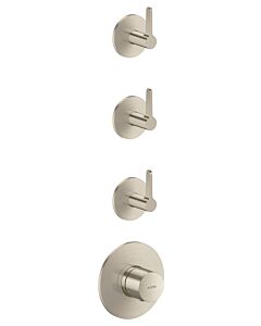 Module thermostatique AXOR hansgrohe One 48723820 encastré, 3 Verbraucher , avec poignée à levier, nickel brossé