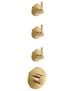 hansgrohe AXOR One Thermostatmodul 48723990 Unterputz, 3 Verbraucher, mit Hebelgriff, polished gold optic