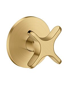 Robinet d&#39;arrêt hansgrohe AXOR One 48771250 pour installation encastrée, aspect or brossé, avec poignée croisée