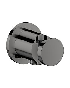 hansgrohe AXOR One Porter unit 48780330 round, G 2000 /2, integrated shower holder function, polished black chrome