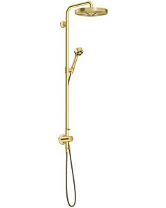 Système de douche hansgrohe AXOR One avec thermostat et pomme de douche 280 48797950 Kit d&#39;installation finale encastré, type de jet à économie d&#39;eau 2000 , EcoSmart, 8 l/min, laiton brossé