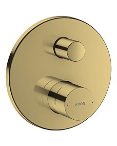 hansgrohe Axor Uno set prêt à monter 45407990 mitigeur de bain à encastrer, poignée zéro, avec combinaison de sécurité intégrée, optique or poli