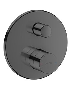 hansgrohe Axor Uno set prêt à monter 45407330 mitigeur de bain à encastrer, poignée zéro, avec combinaison de sécurité intégrée, chrome noir poli