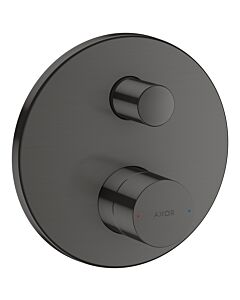 hansgrohe Axor Uno set prêt à monter 45407340 mitigeur bain-marie à encastrer, poignée zéro, avec combinaison de sécurité intégrée, chrome noir brossé