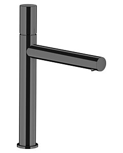 hansgrohe Axor Uno Wash basin mixer 45003330 projection 198mm, non-closable waste set, with zero handle, polished black chrome