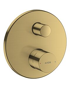 hansgrohe Axor Uno set prêt à monter 45407950 mitigeur de bain à encastrer, poignée zéro, avec combinaison de sécurité intégrée, laiton brossé