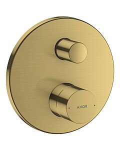 hansgrohe Axor Uno set prêt à monter 45407250 mitigeur de bain à encastrer, poignée zéro, avec combinaison de sécurité intégrée, optique or brossé