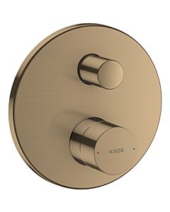 hansgrohe Axor Uno set prêt à monter 45407140 mitigeur bain-marie à encastrer, poignée zéro, avec combinaison de sécurité intégrée, bronze brossé