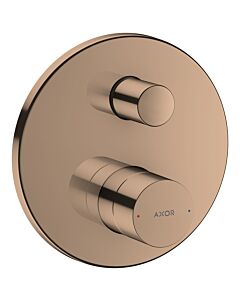 hansgrohe Axor Uno set prêt à monter 45407300 mitigeur bain-marie à encastrer, poignée zéro, avec combinaison de sécurité intégrée, or rouge poli