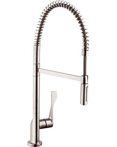 hansgrohe Küchen Armatur Axor Citterio 39840800 Semi-Pro, schwenkbarer Auslauf, Edelstahl-Optik