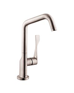 hansgrohe Axor Citterio Küchenarmatur 39850800 schwenkbarer Auslauf einstellbar, Edelstahl-Optik